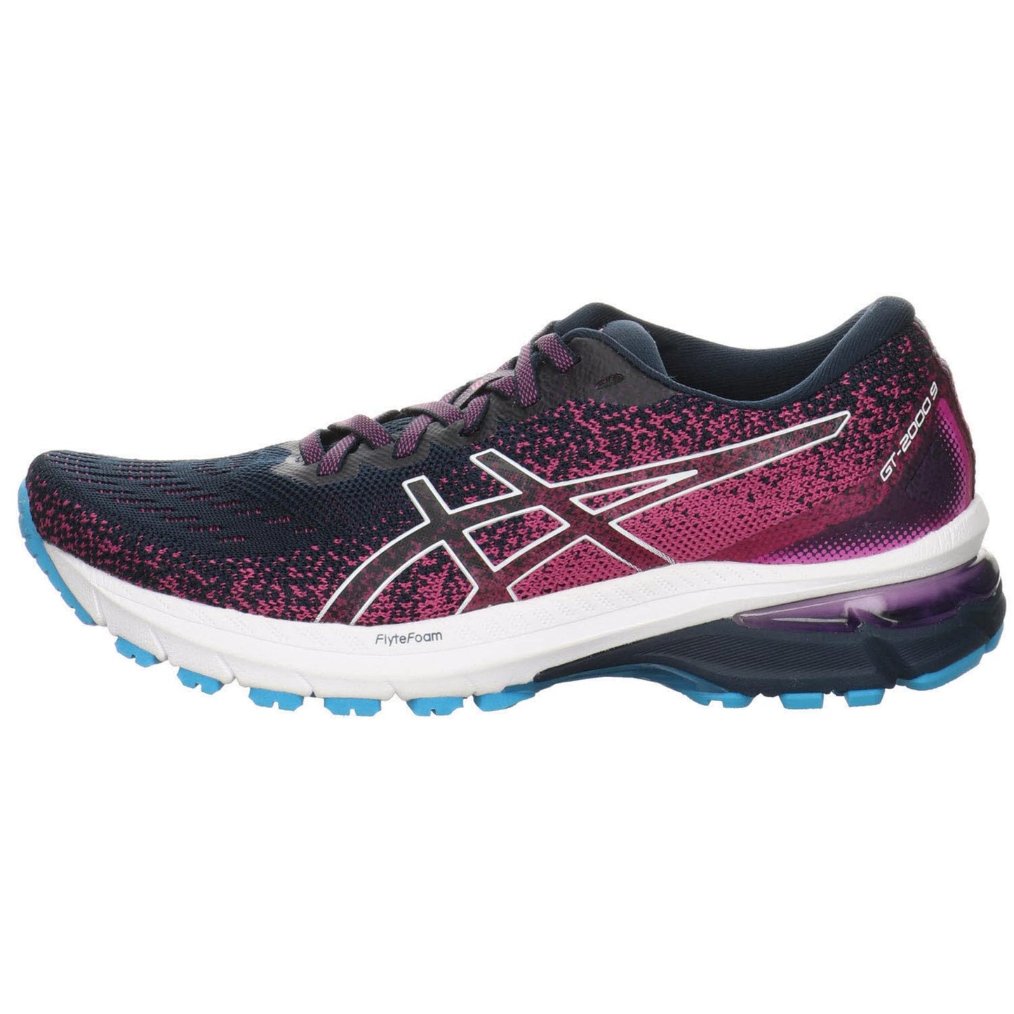 ASICS Women's GT-2000 9 Knit Running Shoes French Blue/White Size 5.5 B Medium US