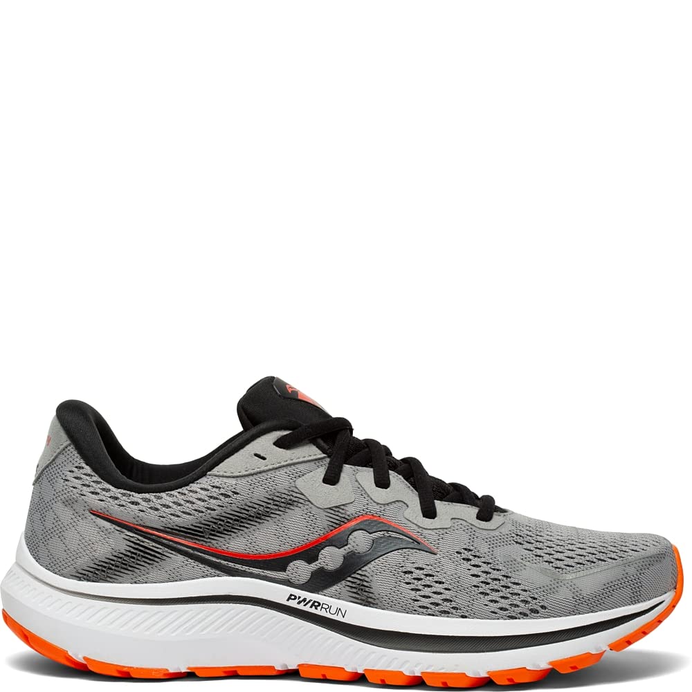 Saucony पुरुषों के ओमनी 20 रनिंग शूज़ अलॉय/फायर साइज़ 8.5 D मीडियम US