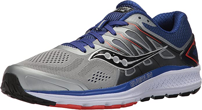 Saucony पुरुषों के ओमनी 16 रनिंग शूज़ ग्रे/नेवी साइज़ 7.5 D मीडियम यूएस
