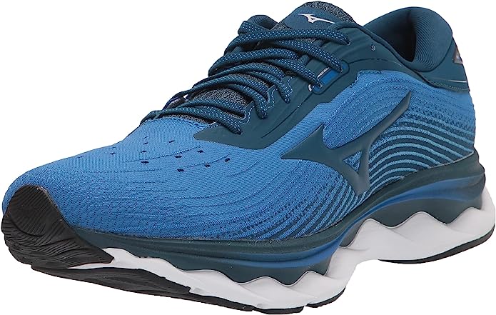 Mizuno महिला वेव स्काई 5 रनिंग शूज़ इम्पीरियल ब्लू साइज़ 11 B मीडियम यूएस