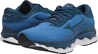Mizuno महिला वेव स्काई 5 रनिंग शूज़ इम्पीरियल ब्लू साइज़ 11 B मीडियम यूएस