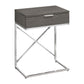 Accent Side Table with Storage Drawer, Spacious Tabletop, Contemporary Design