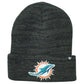 NFL Miami Dolphins '47 Brand Forty Seven Cuffed Knit Beanie Adult Charcoal Black