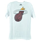 NBA Adidas Miami Heat Logo White Adults Short Sleeve Adults Man Tshirt Tee