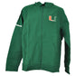 NCAA Adidas Miami Hurricanes Green Squad Windbreaker Adults Jacket Sweater