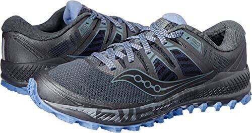 Saucony महिला पेरेग्रिन आईएसओ ट्रेल रनिंग शूज़ गनमेटल साइज़ 11.5 बी मीडियम यूएस