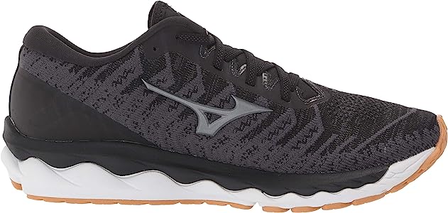 Mizuno पुरुषों के वेव स्काई 4 वेवकनिट रनिंग शूज़ डार्क शैडो