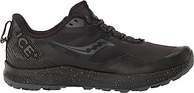 Saucony Men's Peregrine Ice+3 ट्रेल शूज़ ब्लैक/शैडो