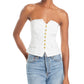 Aqua Strapless Sailor Top