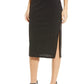 1.STATE Pull-On Midi Skirt in Rich Black, Size Xx-Large