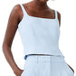 French Connection Harry Suiting Square Neck Top