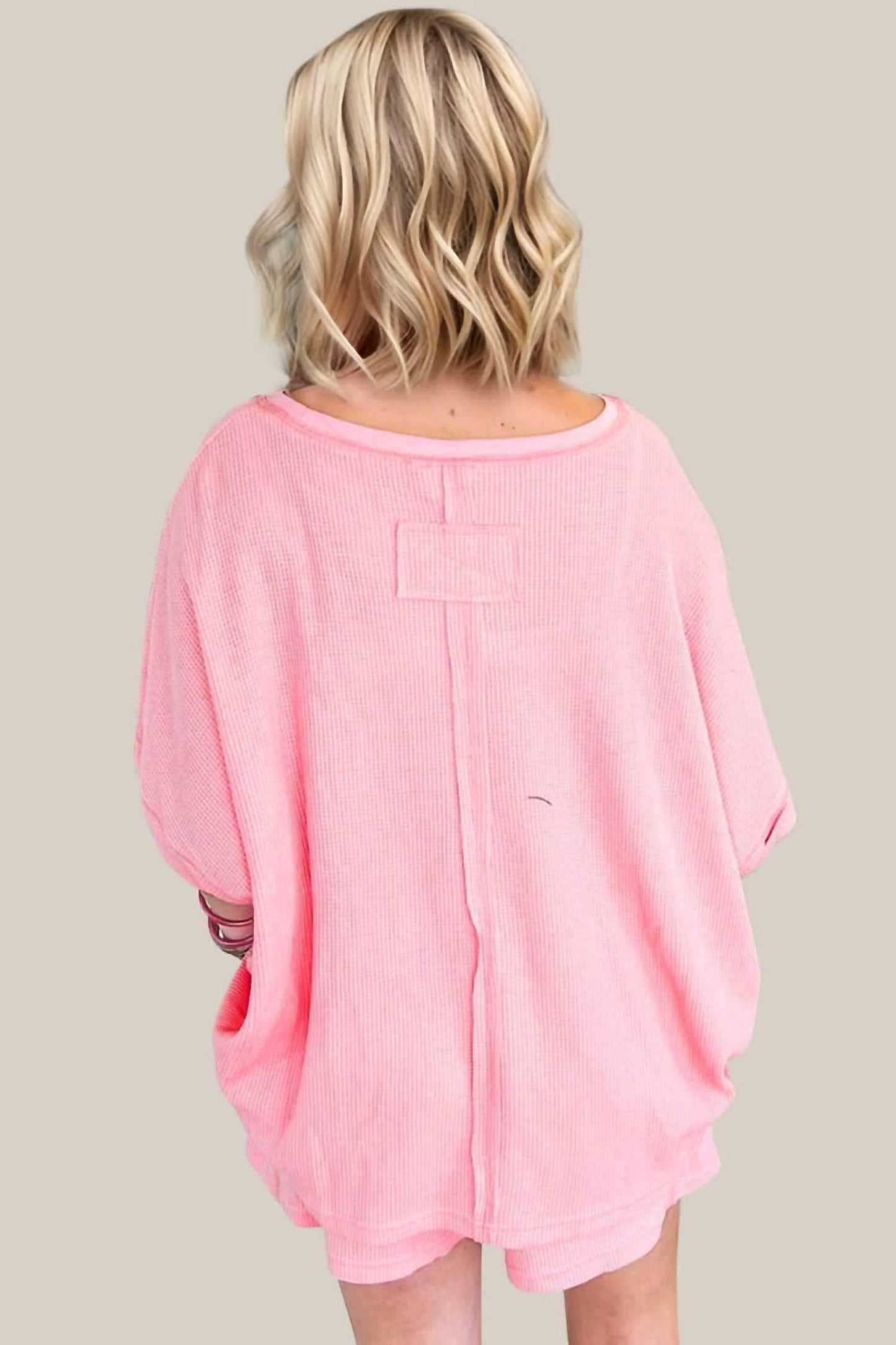 Double Take - Chic Basic Two-Piece Round Neck Top and Shorts Set