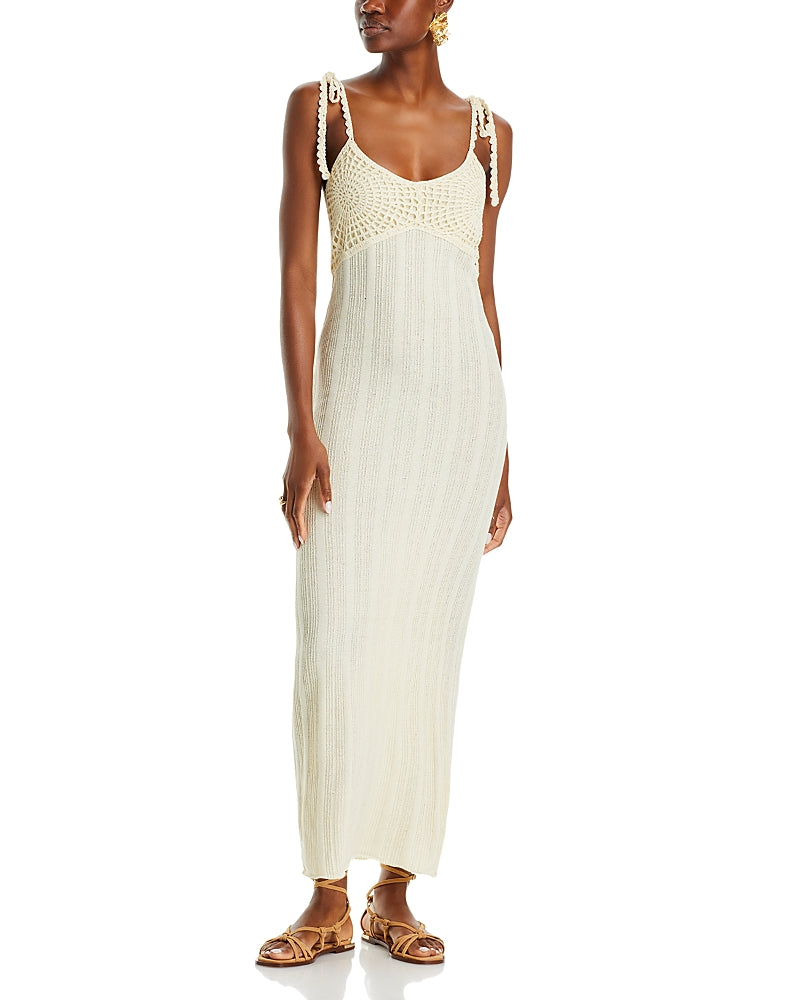 Line Dot Carra Dress Cream S
