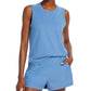 Aqua Athletic Scallop Hem Tank Top