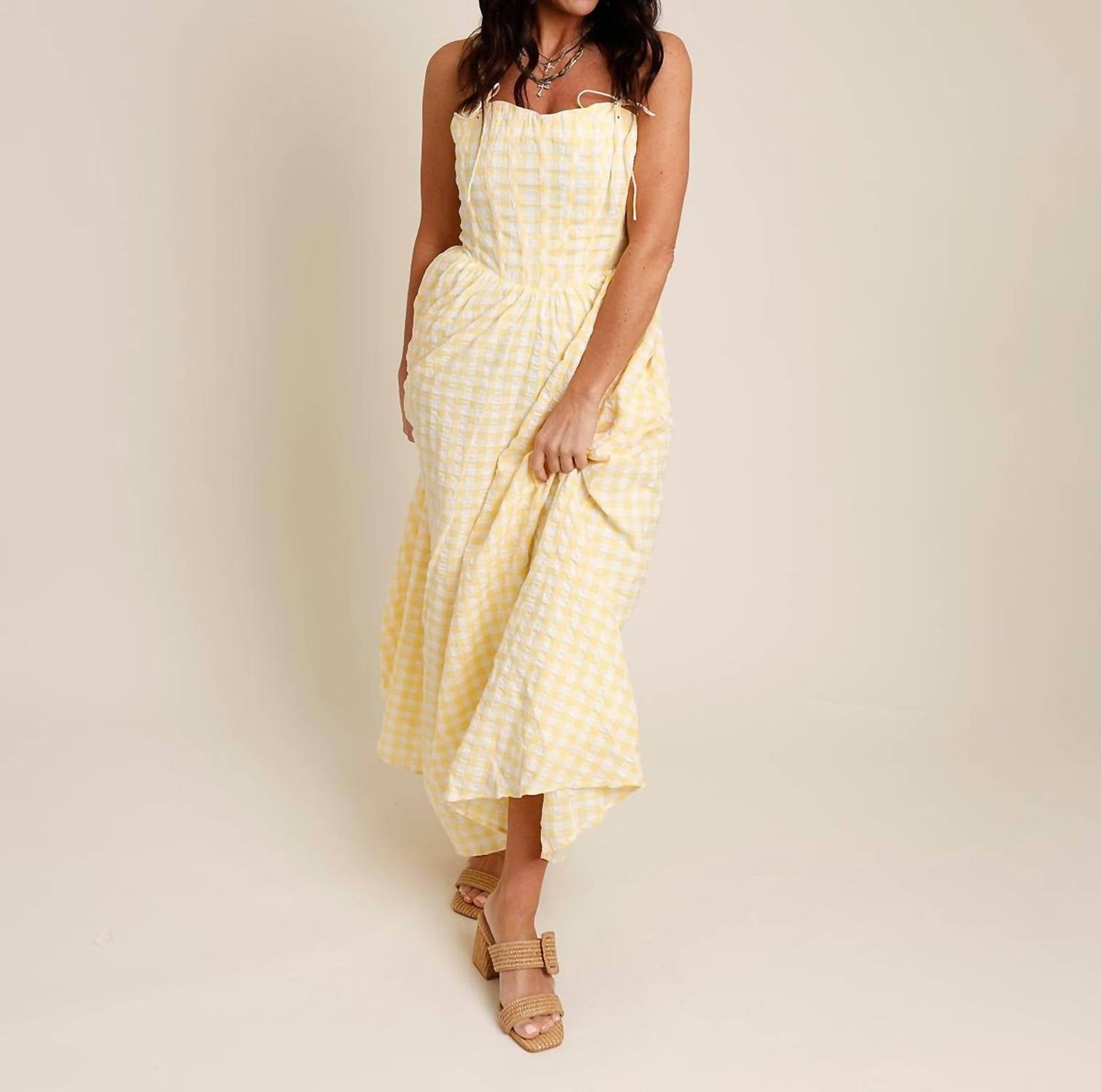 Line And Dot - Junie Corset Midi Dress