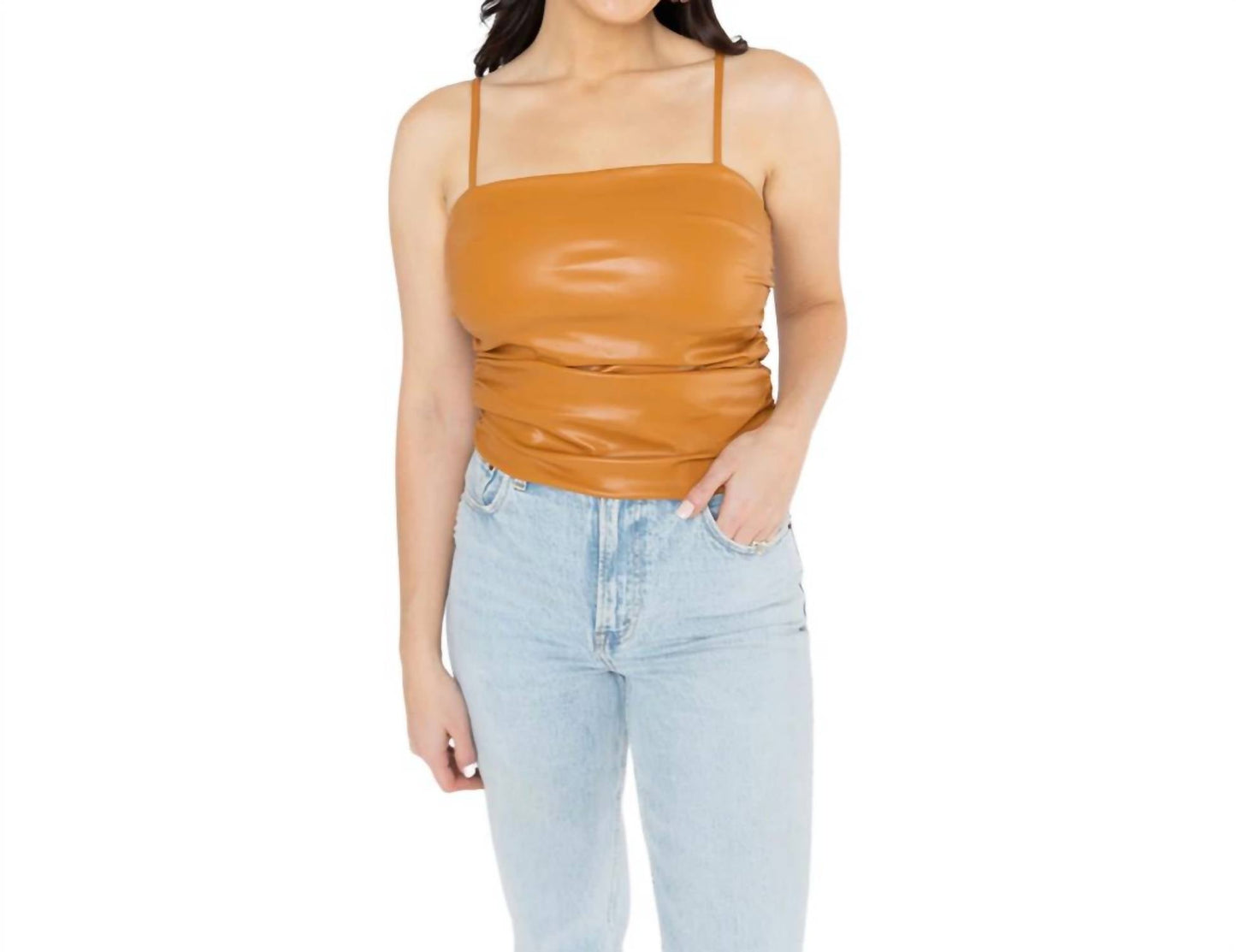 Buddylove - Jolie Vegan Leather Cropped Tank Top