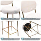 29'' Upholstered Velvet Bar Stools with Backrest & Footrest - Set of 2