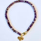 Accessory Concierge - Vino Heart Charm Collar Necklace