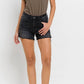 Vervet By Flying Monkey - High Rise Side Slit Raw Hem Denim Shorts