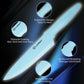 14 Piece Blue Stainless Steel Knife Set with Block