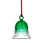 Waterford Lismore Bell Green Crystal Ornament