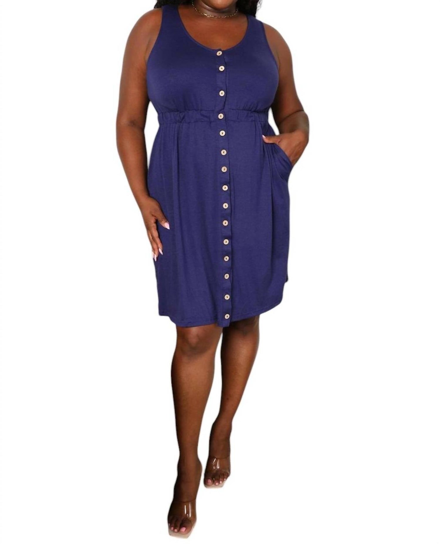Double Take - Empire Elegance Sleeveless Dress