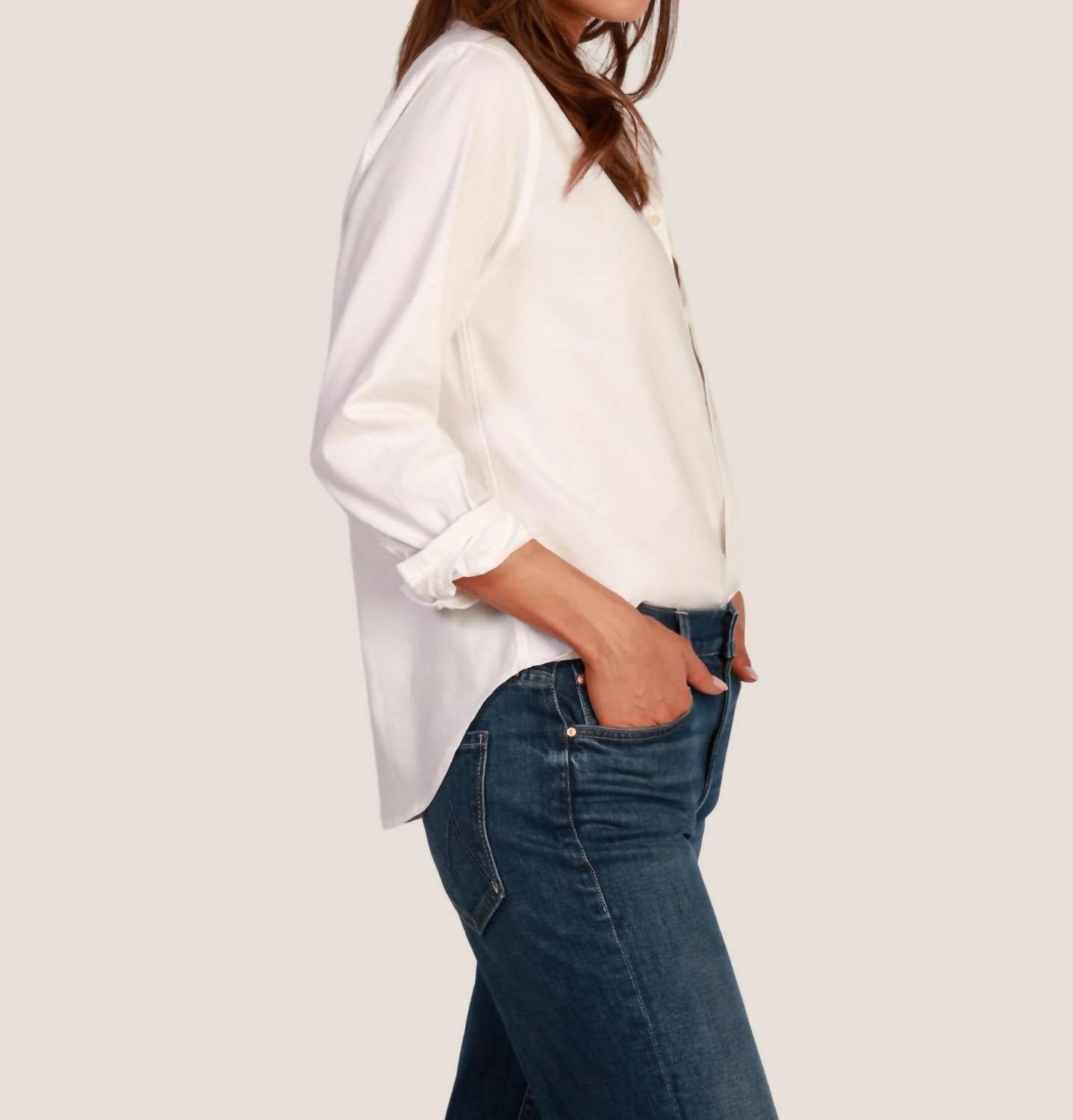 Dylan - Oxford Long Sleeve Blouse