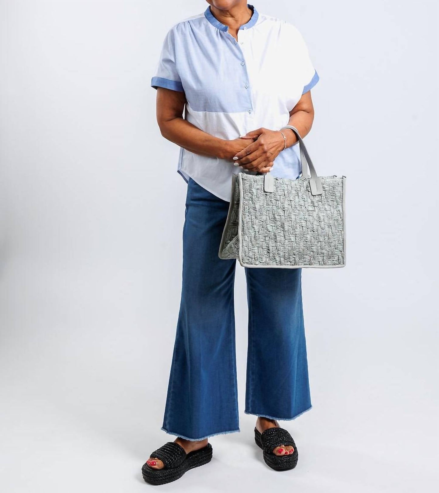 Elliott Lauren - Patchwork Button Front Shirt