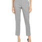 Calvin Klein Women s Belted Windowpane Skinny Pants Gray Size 12