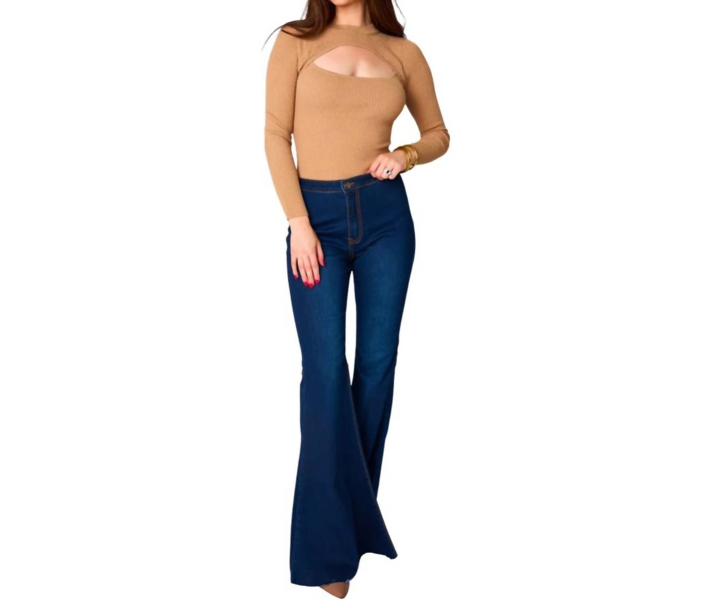 Buddylove - Nadia Long Sleeve Cutout Bodysuit