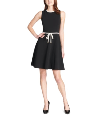 Tommy Hilfiger Tie-Waist Scuba Crepe Dress