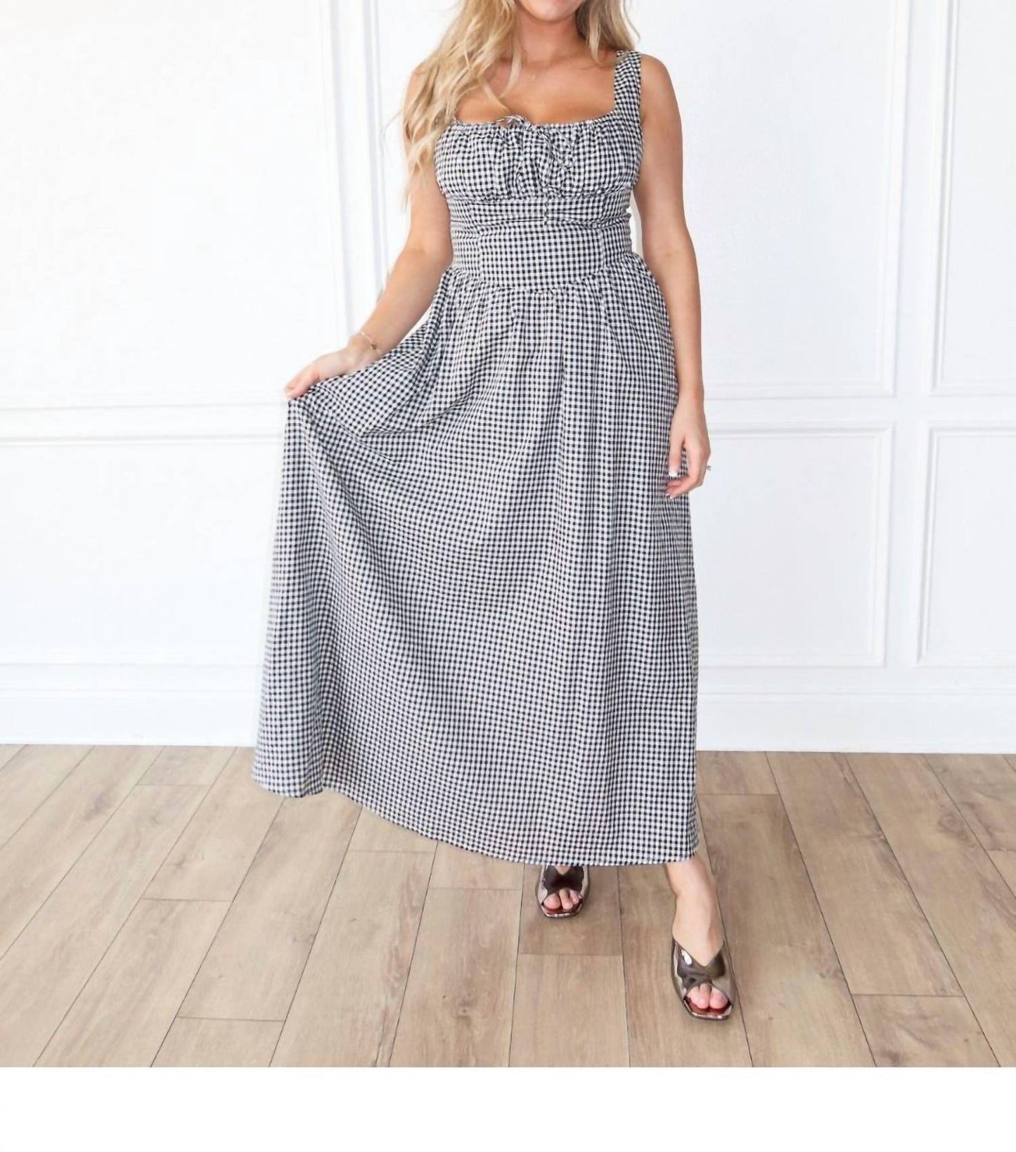 Aureum - Checkmate Corset Maxi Dress