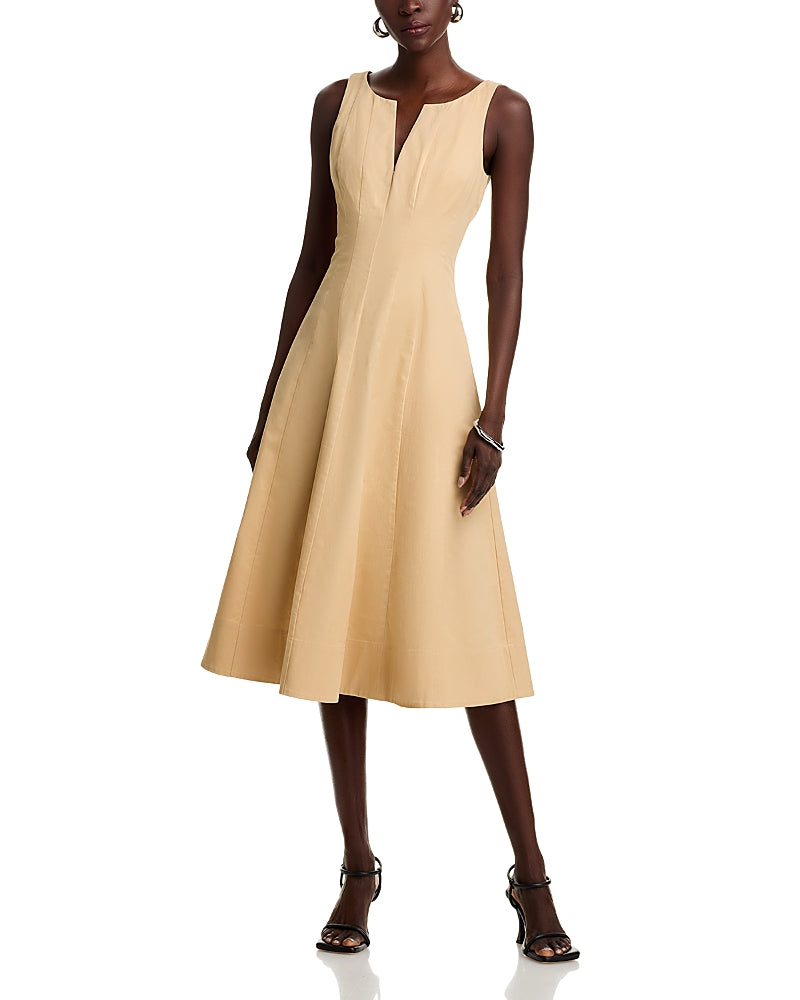 Aqua Paneled Midi Dress