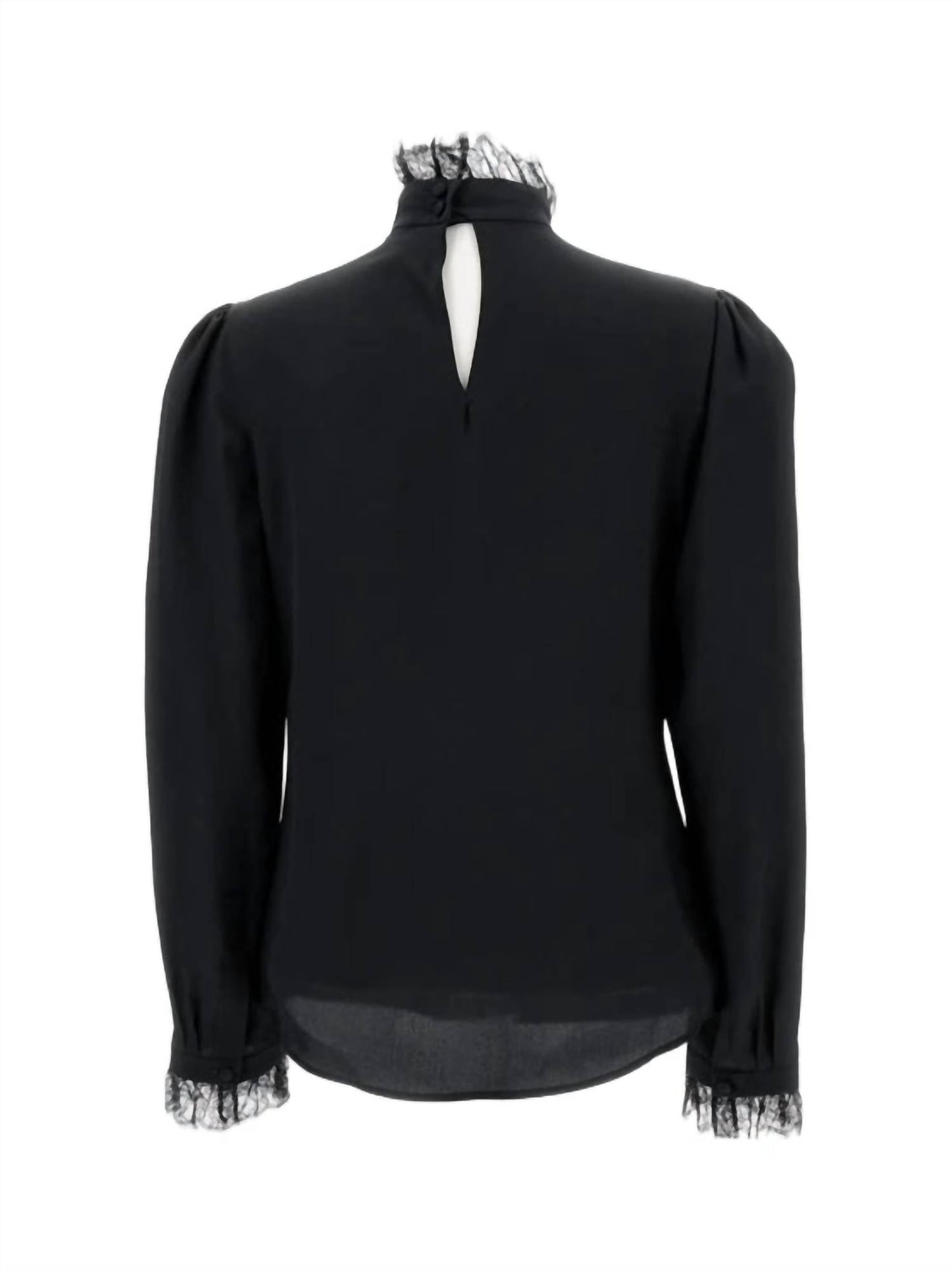 Alexander Mcqueen - Women's Lace Detail High Neck Blouse