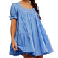 Free People Sandy Shores Babydoll Dress Cornflower Blue