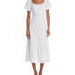Aqua Eyelet Midi Dress