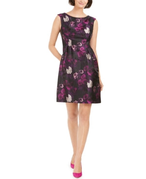 jessica-howard-petite-floral-jacquard-fit-and-flare-dress