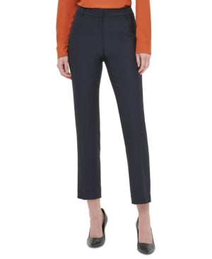 Calvin Klein Women s Twill Slim-Leg Pants Black Size 16