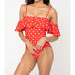 Marina West Swim - Polka Dot Off Shoulder One Piece