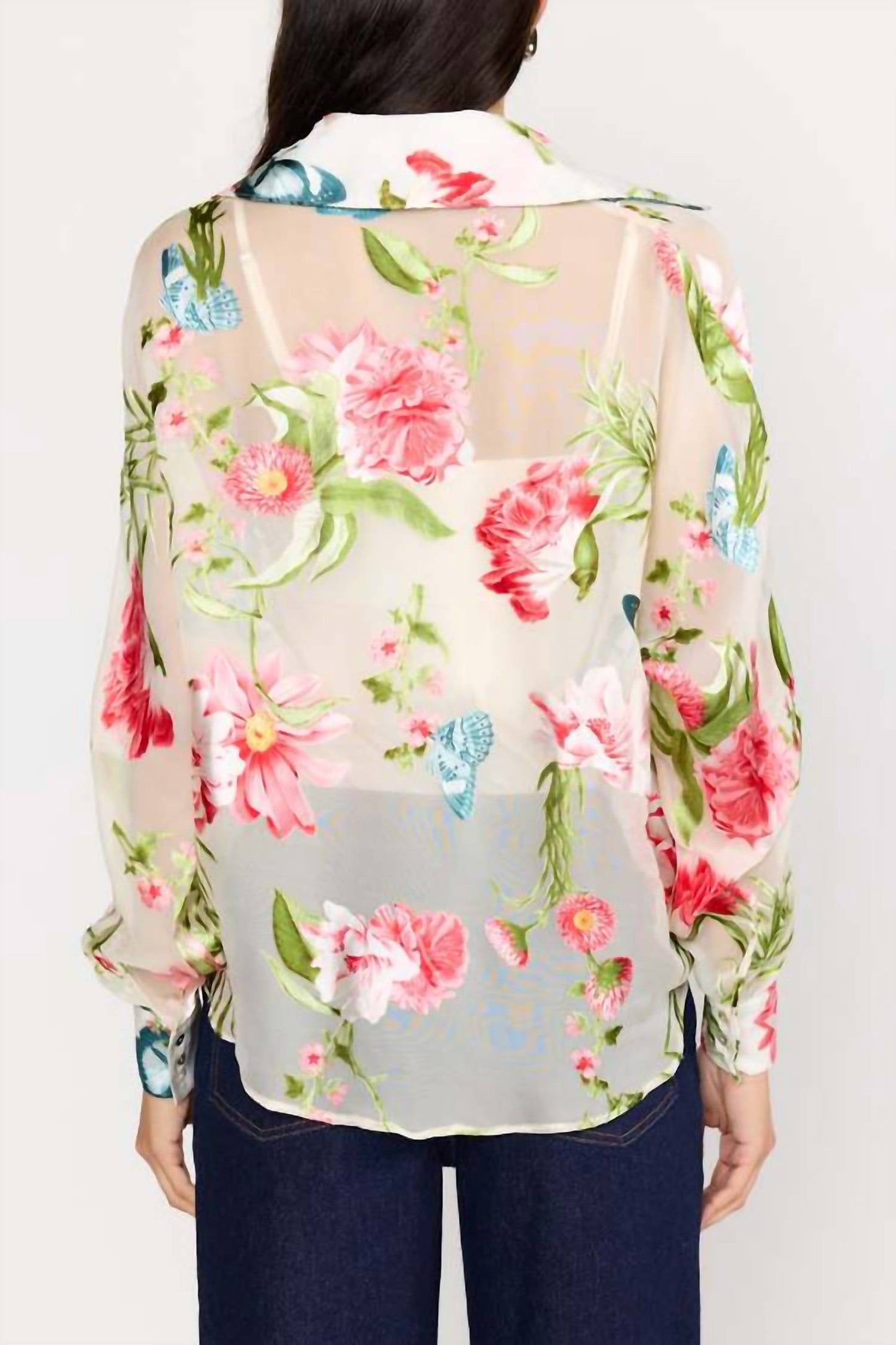 Christy Lynn - Rosario Monarch Print Top with Cami