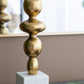 D15x29.5' Gold and White Table Lamp with Round Four Tiered Body