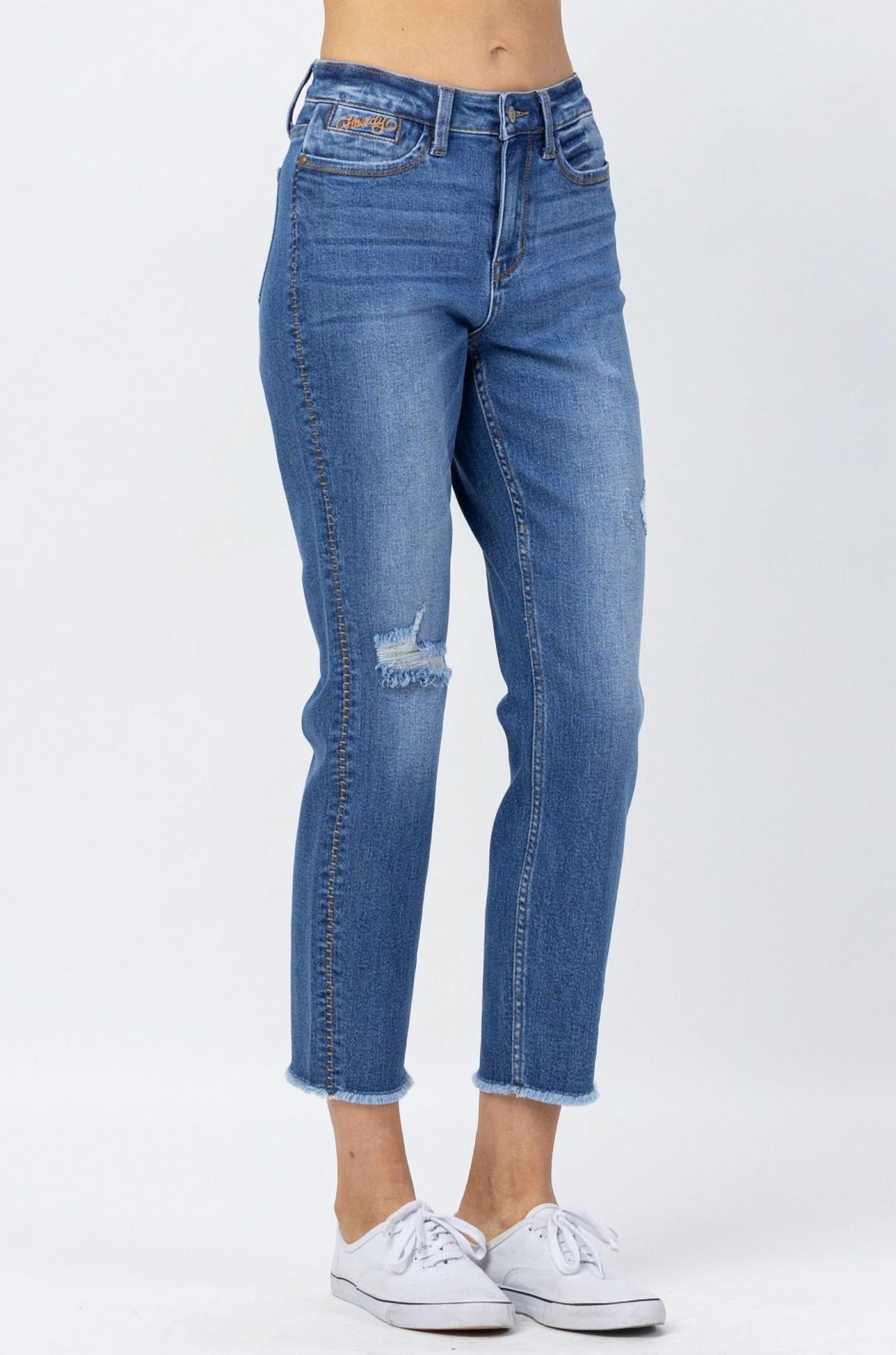 Judy Blue - Howdy High Waist Boyfriend Jean With Seam Stitch