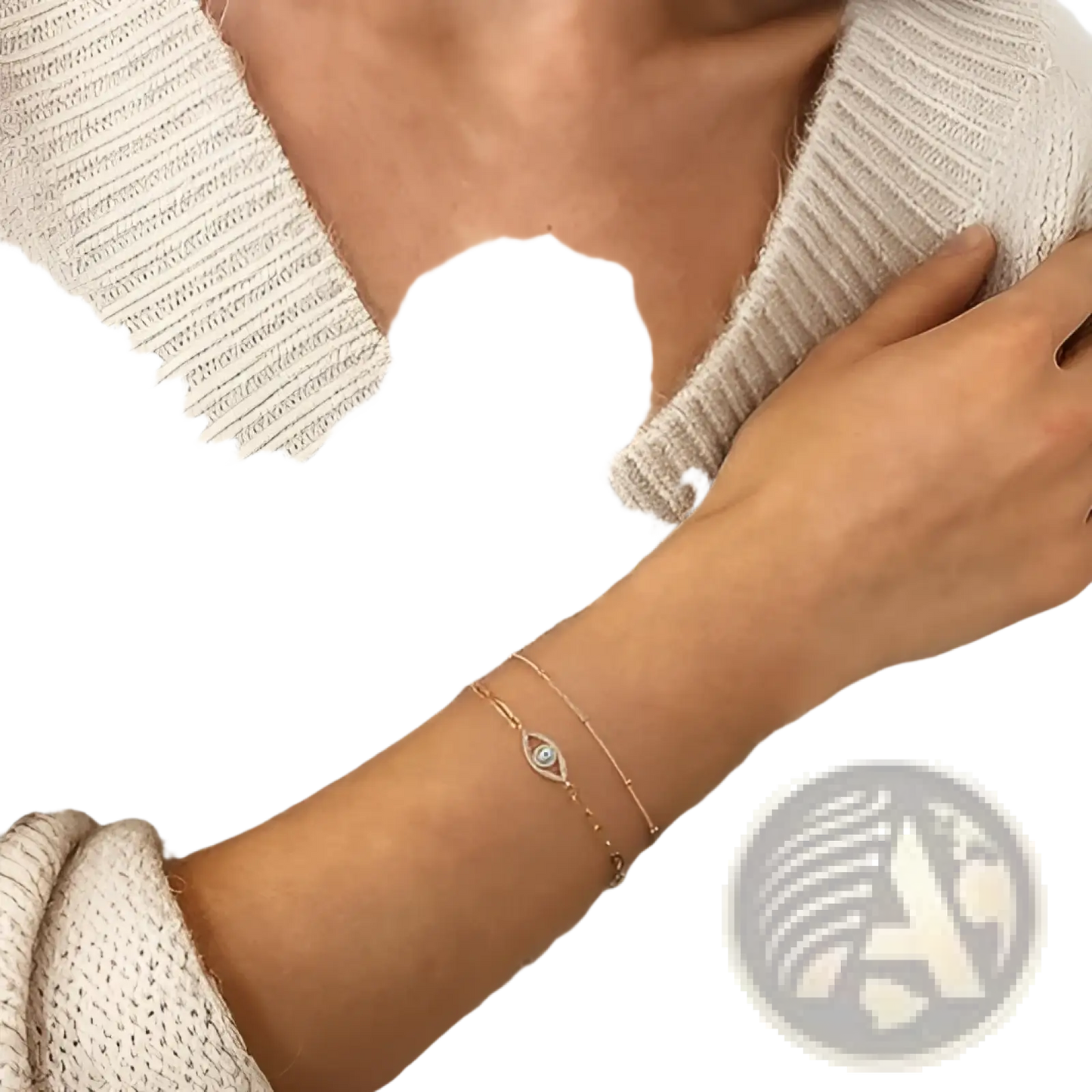 Dainty Gold Bracelets For Women, 14K Gold Filled Adjustable Layered Bracelet Cute Oval Chain  Bar Gold Bracelets For Women Jewelry