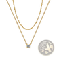 14k Gold Plated Dainty Diamond Solitaire Pendant Necklace