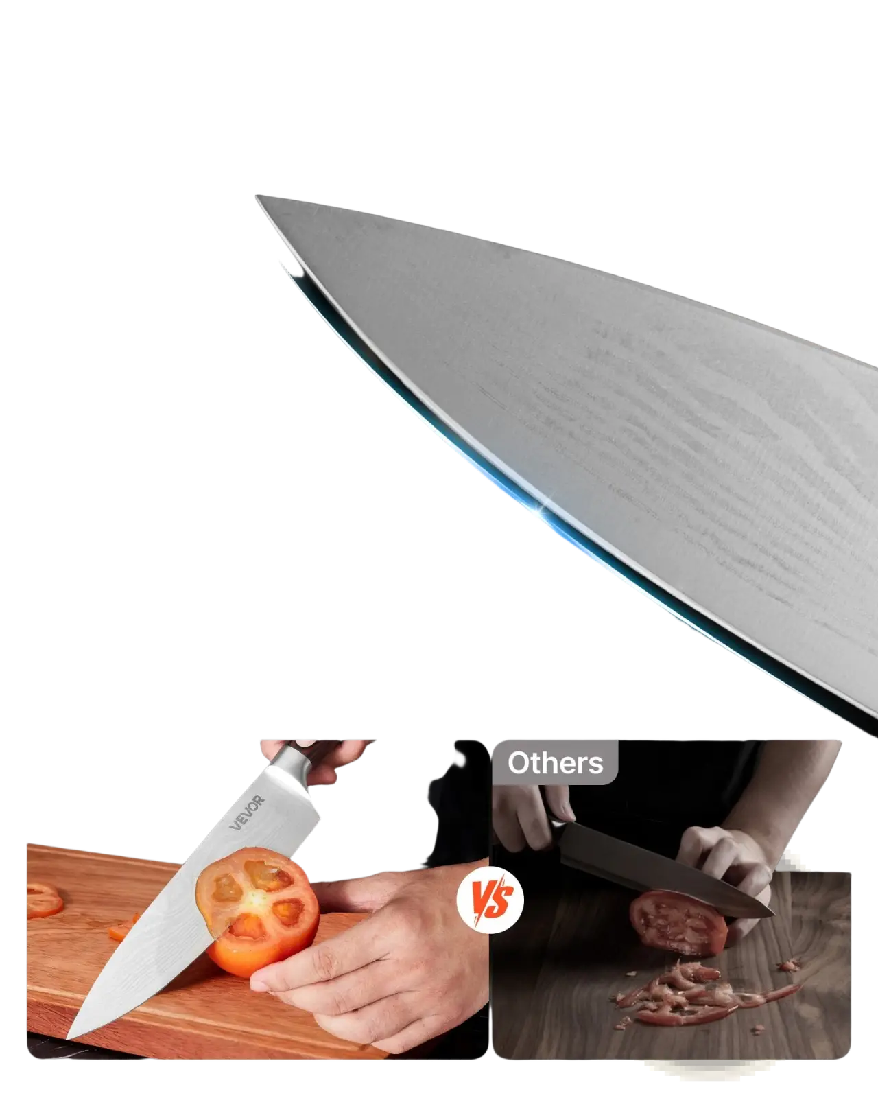 15 Piece High Carbon Stainless Steel Knife Set with Block