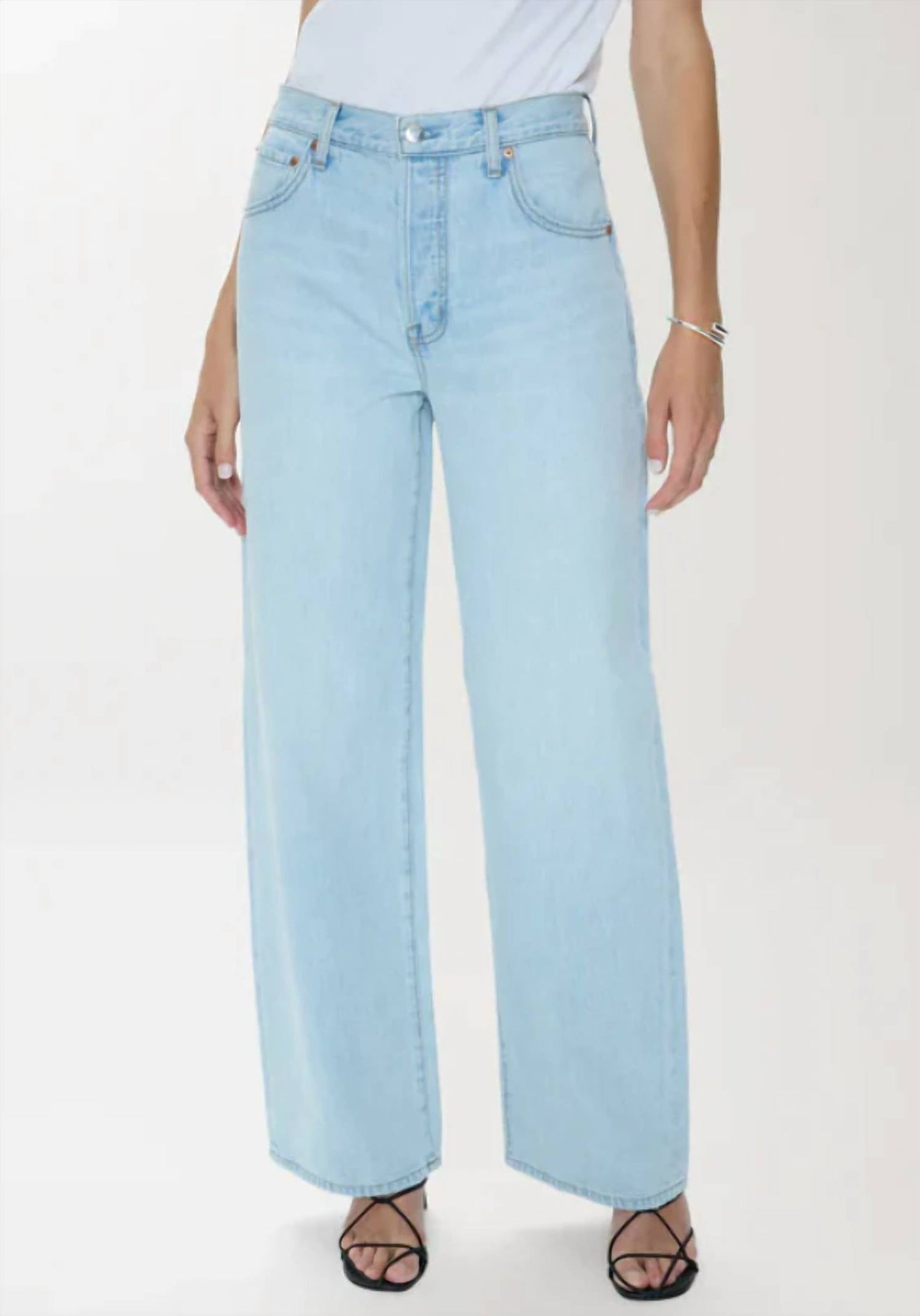 Pistola - Tate High Rise Bowed Wide Leg Jeans