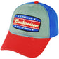 Genuine Budweiser King of Beers Snapback Hat Cap Alcohol Lager Distressed Blue