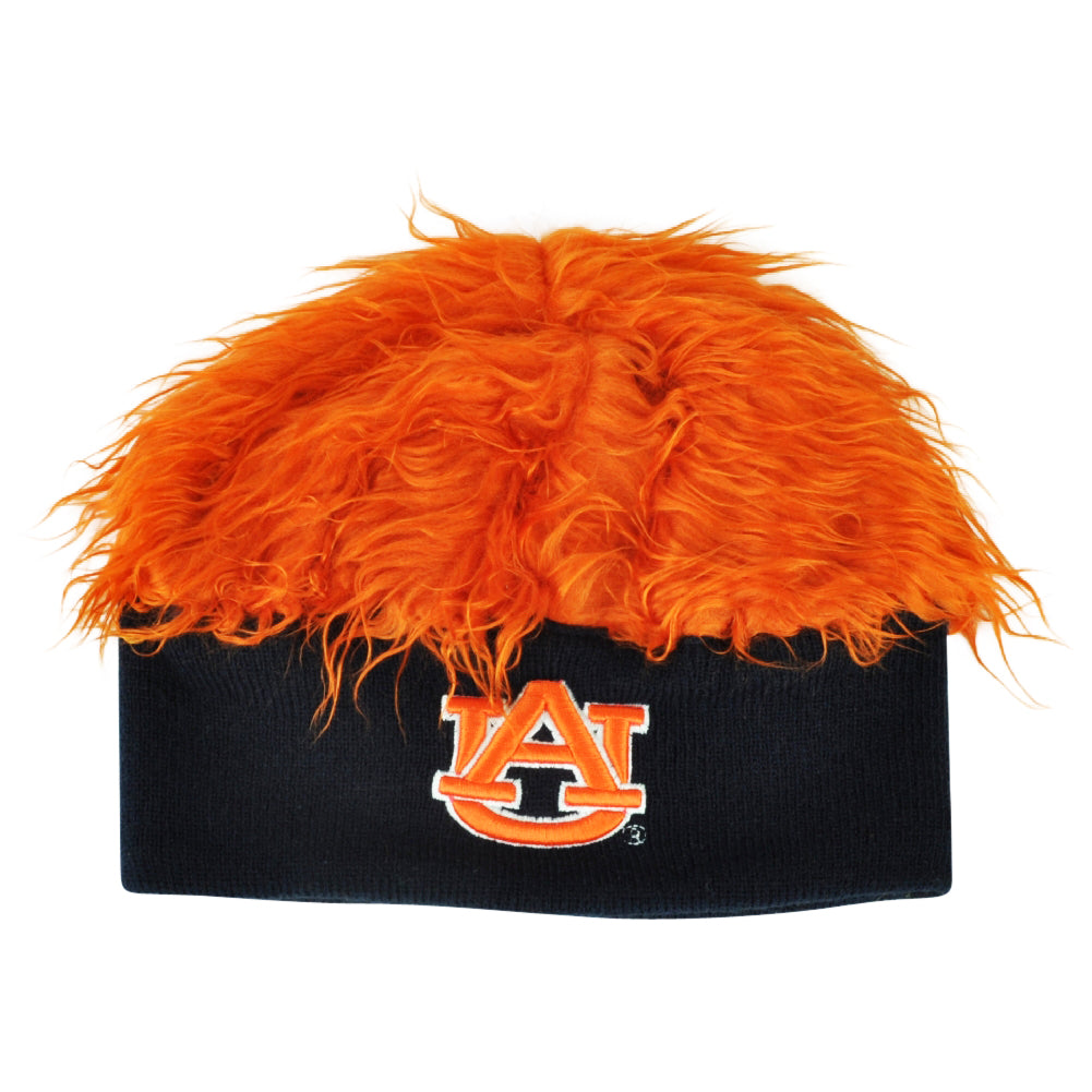 NCAA Auburn Tigers Sizzle Faux Fur Flair Hair Knit Cuffless Beanie Toque Orange