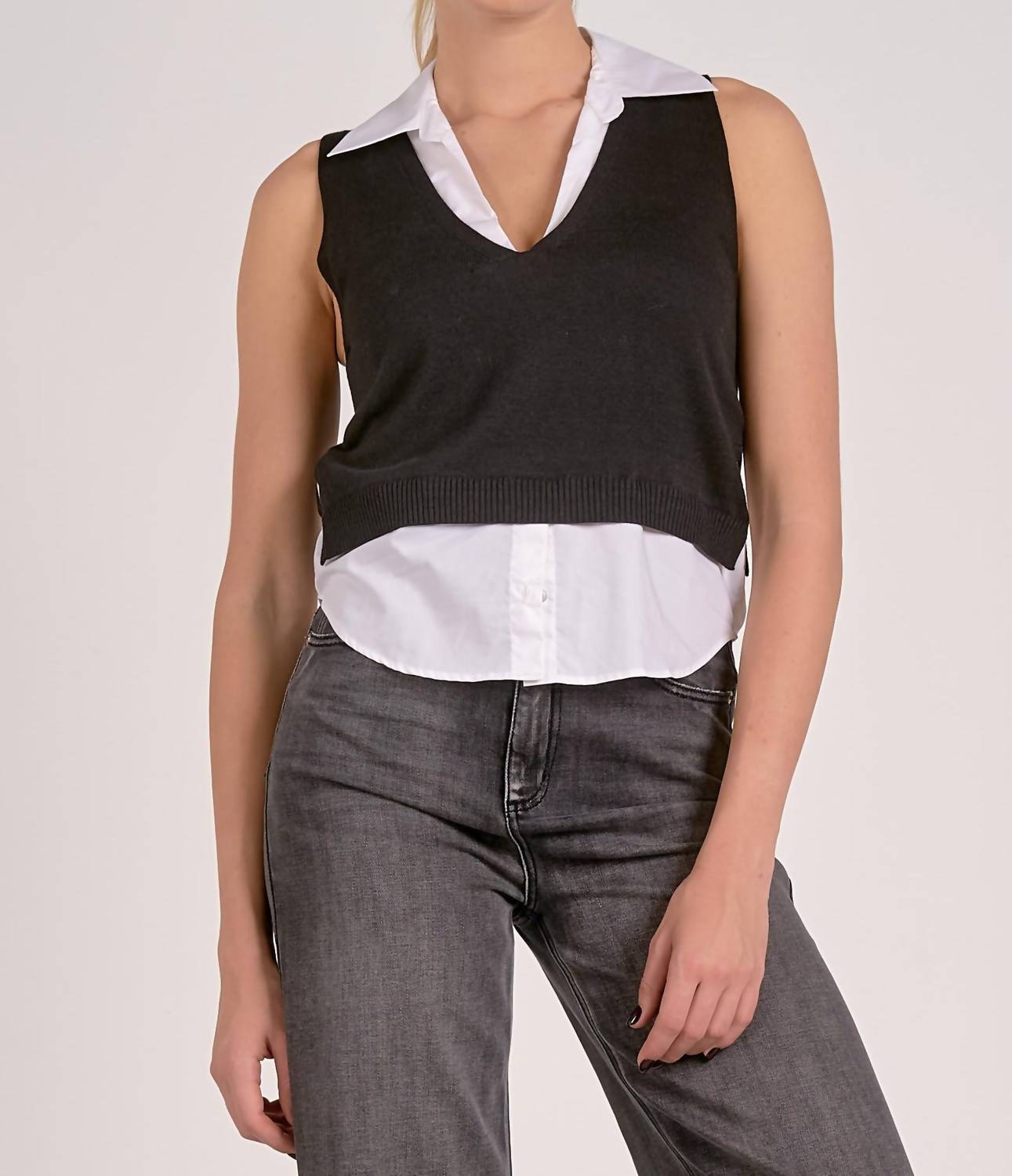 Elan - V-neck Layered Sweater