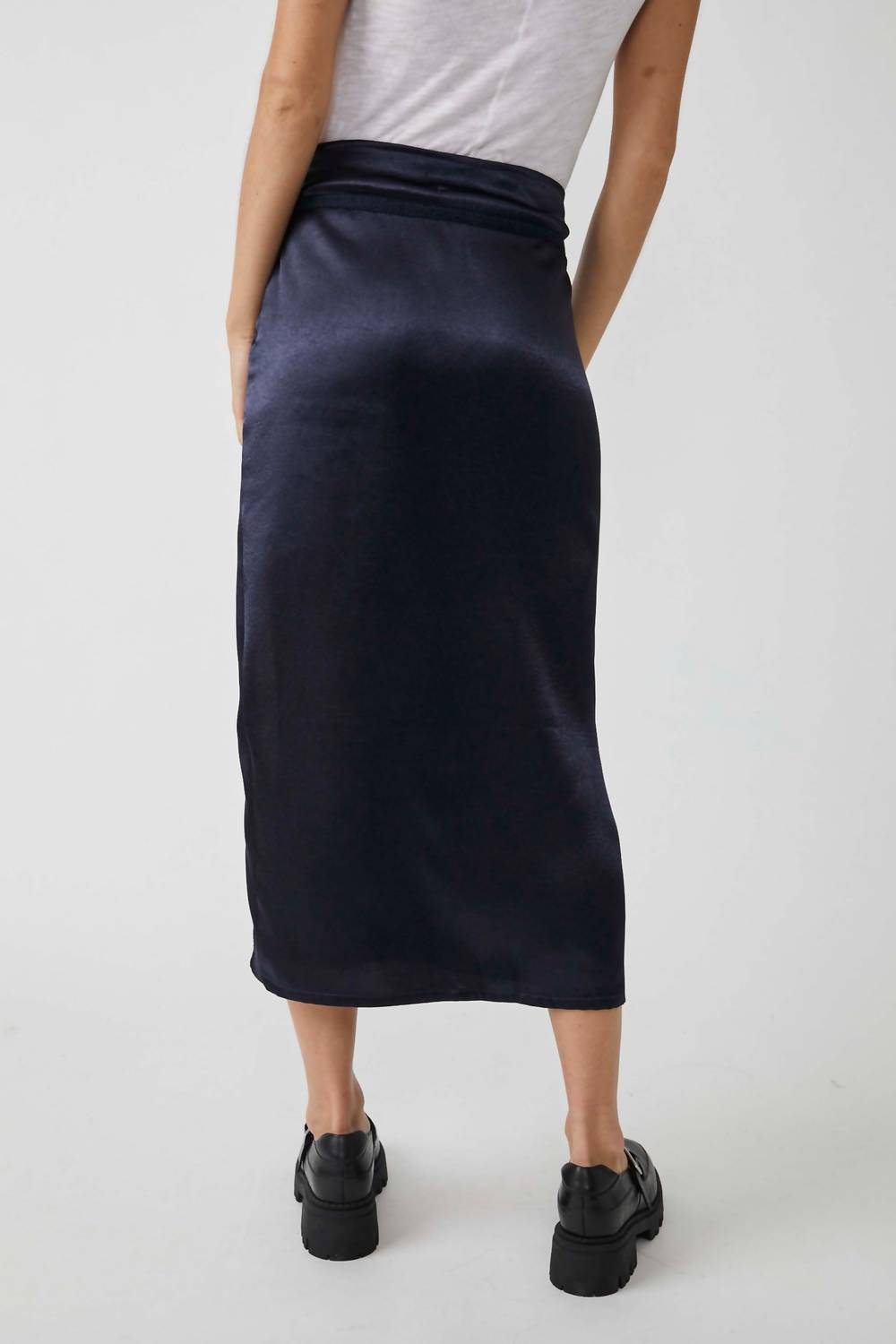 Free People - Dakota Satin Midi Skirt